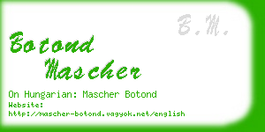 botond mascher business card